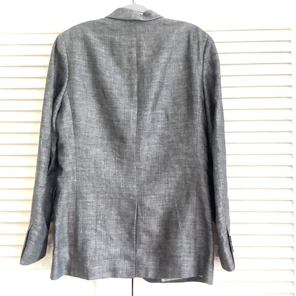 BANANA REPUBLIC 100% Linen Blazer, Men's 40L Grey Slim Fit - Picture 2 of 13